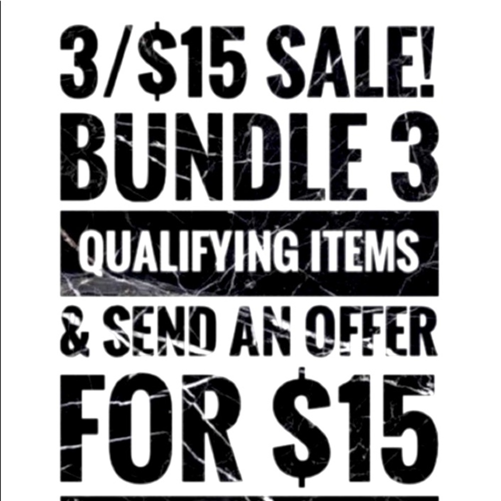🛍 3/$15 Sale!!!  Starts TODAY💓